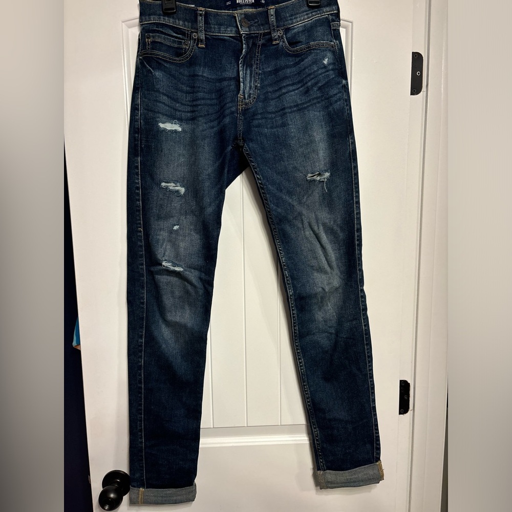 Mens Hollister Blue Jeans, 30w 32L